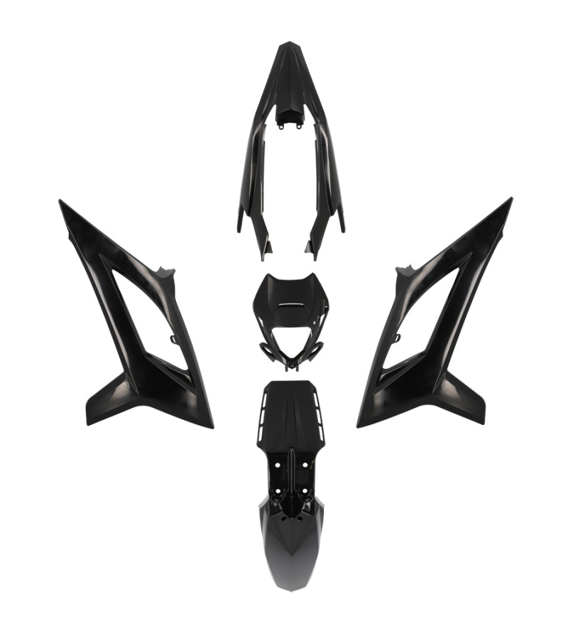 CARROSSERIE / CARENAGE MECABOITE TUN'R KIT BETA RR 50 NOIR 2021- (5 PIECES)