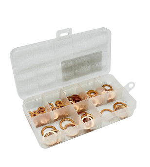COFFRET JOINT CUIVRE DAM INT 4-14 (BOÎTE ASSORTIMENT DE 100 PCS)