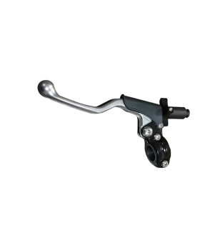 POIGNEE / LEVIER EMBRAYAGE CROSS UNIVERSEL NOIR LEVIER ARGENT