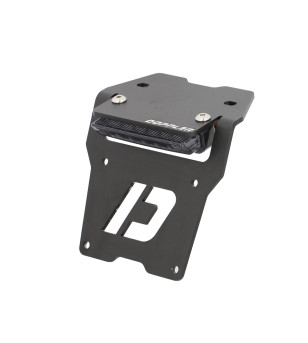 FEU AVEC SUPPORT DE PLAQUE D'IMMATRICULATION CYCLO DOPPLER ALUMINIUM CNC NOIR ADAPT 103