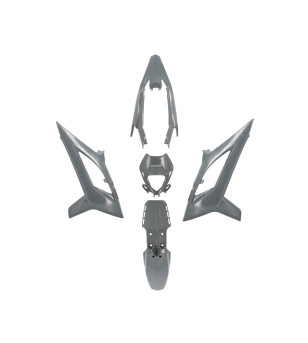 KIT CARROSSERIE / CARENAGE MECABOITE TUN'R BETA RR 50 GRIS 2021- (5 PIECES)