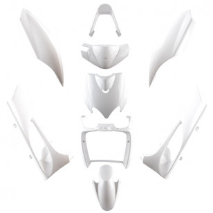 CARROSSERIE SCOOTER TUN'R KIT ADAPT. MBK 50 MACH G / YAMAHA 50 JOG RR BLANC (9 PIECES) Carrosseries sur le site du spécialist...