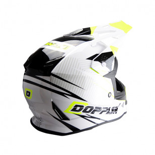 CASQUE CROSS DOPPLER BLANC/JAUNE/NOIR VERNI T59-60 L