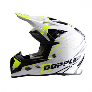 CASQUE CROSS DOPPLER BLANC / JAUNE / NOIR VERNI T59-60 L Casques Cross sur le site du spécialiste des deux roues O-TAKET.COM