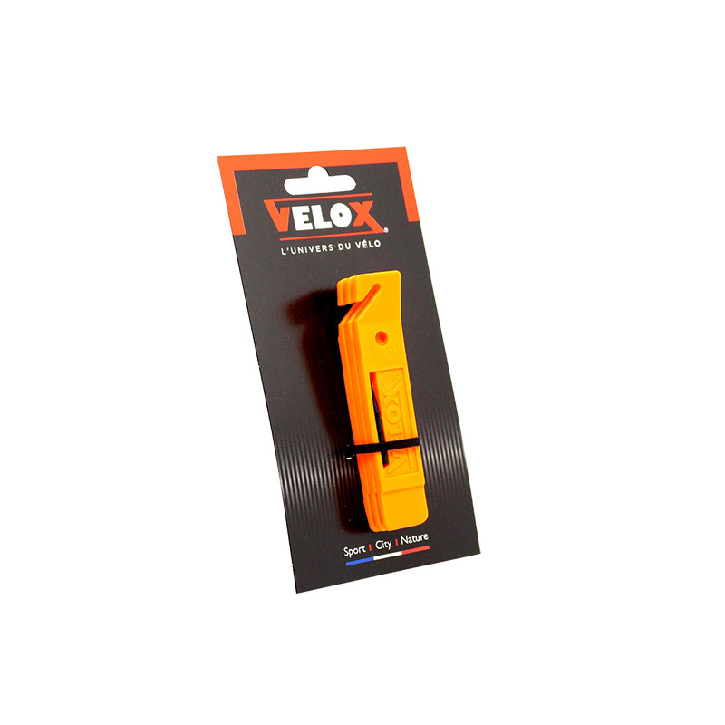 OUTIL DEMONTE PNEU VELO VELOX PLASTIQUE ORANGE BLISTER (JEU DE 3) OUTILLAGES sur le site du spécialiste des deux roues O-TAKE...