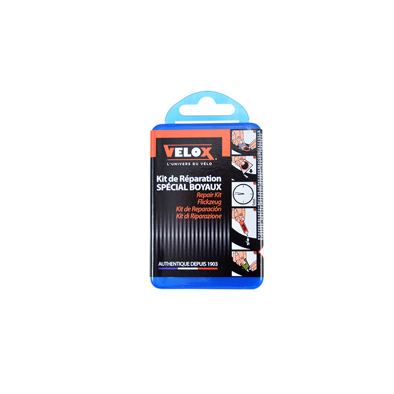 NECESSAIRE REP/RUSTINE VELOX BOYAU DISSOLUTION 10ML + 8 RUST. + 1 RAPE + FIL AVEC AIGUILLE ATELIER sur le site du spécialiste...