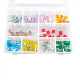 FUSIBLE PANACHE PLAT MINIATURE DE 2 A 30 AMPERES (COFFRET DE 120 PANACHES)