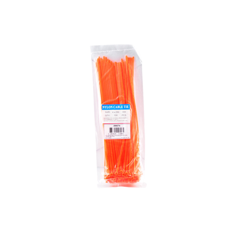COLLIER RILSAN PLASTIQUE ORANGE LONG 3,6X250 MM (X100) ATELIER sur le site du spécialiste des deux roues O-TAKET.COM
