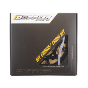 KIT CHAINE DOPPLER ALU ADAPT. DERBI SENDA 2000→ / GILERA SMT / RCR / RX / SX (14X53) D105 NOIR Kits chaînes sur le site du sp...