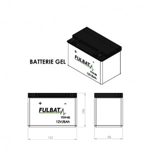 BATTERIE FTX9-BS FULBAT 12V/8AH LG150 L87 H105 (GEL - SANS ENTRETIEN) - ACTIVEE USINE