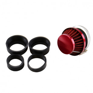 FILTRE A AIR TUN'R D44--58 CONIQUE KN PM DROIT ROUGE Filtres sur le site du spécialiste des deux roues O-TAKET.COM