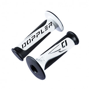 REVETEMENT / POIGNEE DOPPLER GRIP RADICAL NOIR / BLANC (PR) Revêtements et Poignées sur le site du spécialiste des deux roues...