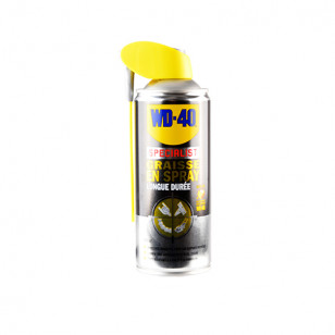 GRAISSE LONGUE DUREE SPECIALIST WD40 400ML (AEROSOL) JET DOUBLE POSITION LUBRIFIANTS sur le site du spécialiste des deux roue...