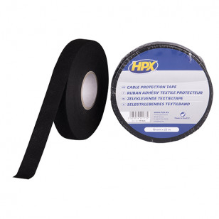 RUBAN ADHESIF HPX TEXTILE PROTECTEUR 19MM X 25M (ROULEAU) - NOIR X1 ATELIER sur le site du spécialiste des deux roues O-TAKET...