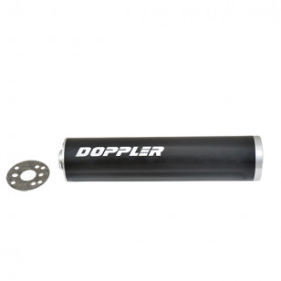 SILENCIEUX / CARTOUCHE MOTO DOPPLER ER1 NOIR MONTAGE UNIVERSEL D.70MM (50 A BOITE) Échappements sur le site du spécialiste de...