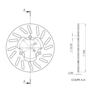 DISQUE FREIN MOTO AR NG ADAPT. DERBI SENDA L/R/SM 1995-2003 50 À BOITE sur le site du spécialiste des deux roues O-TAKET.COM