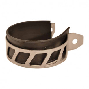 COLLIER SILENCIEUX POT MOTO DOPPLER ADAPT. ER1 / WR7 / GP8.0 (INOX+CAOUTCHOUC NOIR) D70 MM Échappements sur le site du spécia...