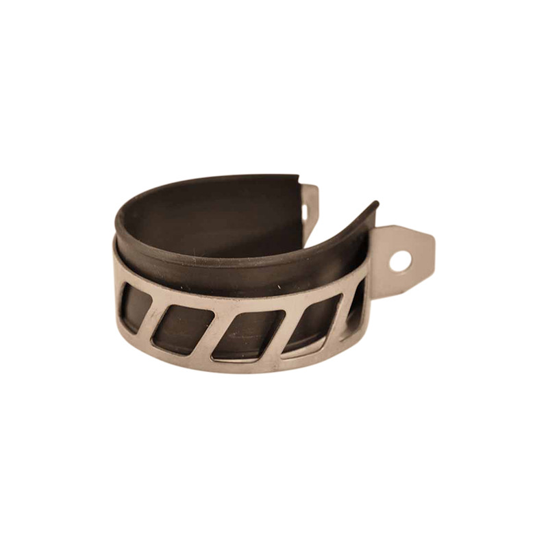 COLLIER SILENCIEUX POT MOTO DOPPLER ADAPT. ER1 / WR7 / GP8.0 (INOX+CAOUTCHOUC NOIR) D70 MM Échappements sur le site du spécia...