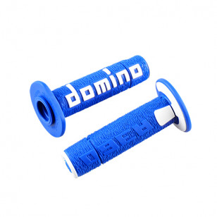 REVETEMENT/POIGNEE DOMINO A360 BLEU/BLANC (PR) Revêtements et Poignées sur le site du spécialiste des deux roues O-TAKET.COM