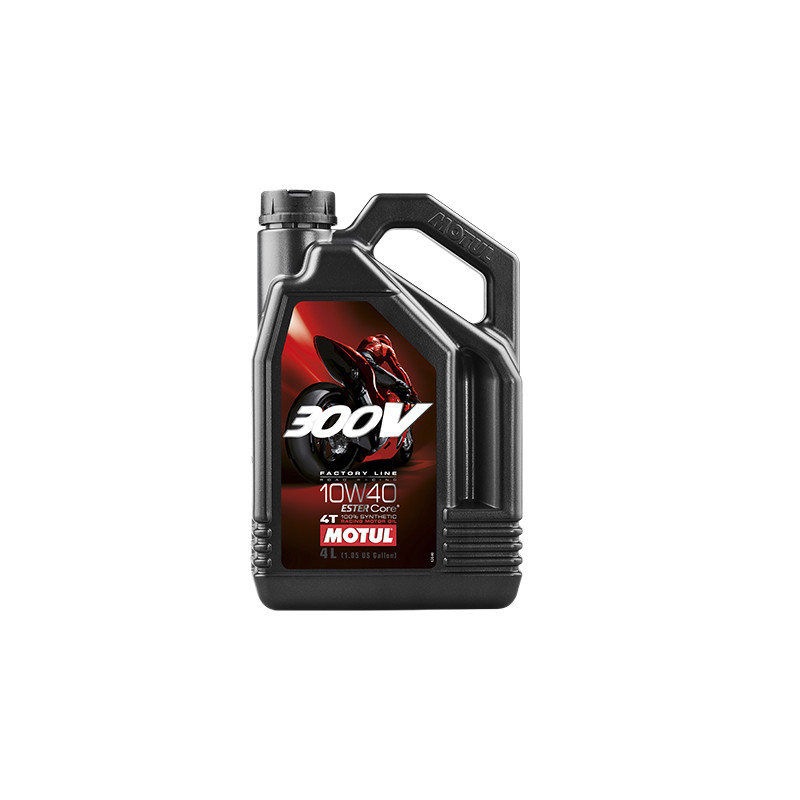 HUILE MOTEUR 4T MOTUL 300V FACTORY LINE 10W40 (4L) LUBRIFIANTS sur le site du spécialiste des deux roues O-TAKET.COM