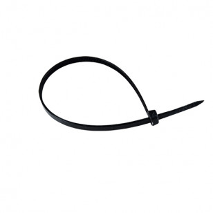 COLLIER RILSAN PLASTIQUE NOIR LONG 4,8X250 MM (X100)