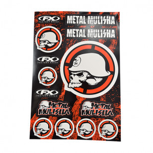 AUTOCOLLANT MARQUE MULISHA 2 (PLANCHE 49X33CM) SCOOTER sur le site du spécialiste des deux roues O-TAKET.COM