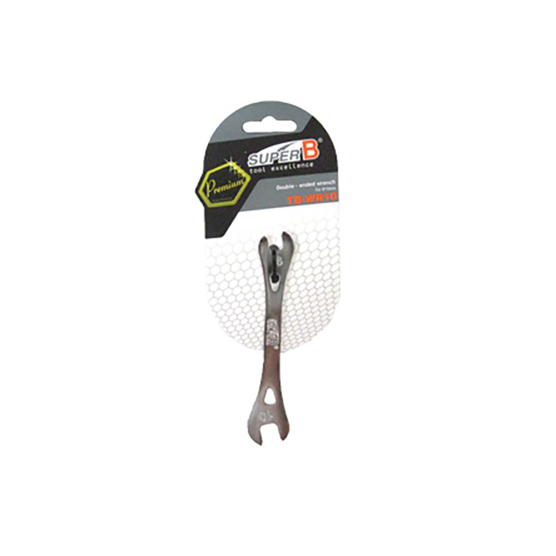 OUTIL SERRAGE SUPER B TB-WR10 EN DOUBLE 8/10MM (CLE PLATE) ATELIER sur le site du spécialiste des deux roues O-TAKET.COM