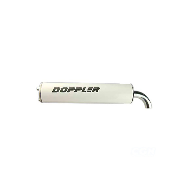 SILENCIEUX / CARTOUCHE SCOOTER DOPPLER S3R BLANC ADAPT. BOOSTER / SPEEDFIGHT / NITRO / TYPHOON (D60) Échappements sur le site...