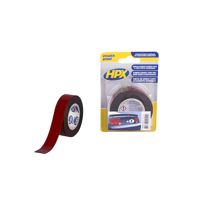 RUBAN ADHESIF HPX DOUBLE FACE 19MM X 2M (ROULEAU) - X1 - ATELIER sur le site du spécialiste des deux roues O-TAKET.COM