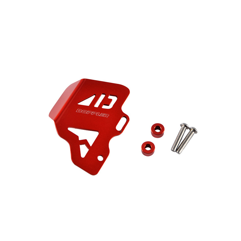 PLATINE PROTECTION ALU MAITRE CYLINDRE FREIN ARRIERE MECABOITE DOPPLER ROUGE ENTRAXE 40-50 Carrosseries sur le site du spécia...