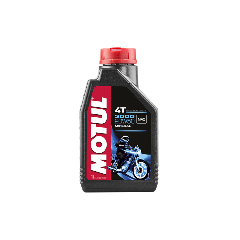 HUILE MOTEUR 4T MOTUL 3000 20W50 (1L) LUBRIFIANTS sur le site du spécialiste des deux roues O-TAKET.COM