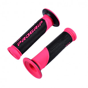 REVETEMENT / POIGNEE PROGRIP 732 NOIR / ROSE FUSHIA (PR) DOUBLE DENSITE 122MM Revêtements et Poignées sur le site du spéciali...