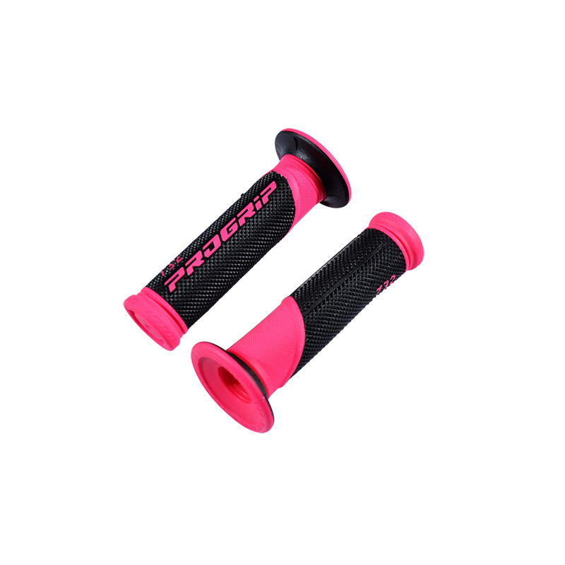 REVETEMENT / POIGNEE PROGRIP 732 NOIR / ROSE FUSHIA (PR) DOUBLE DENSITE 122MM Revêtements et Poignées sur le site du spéciali...