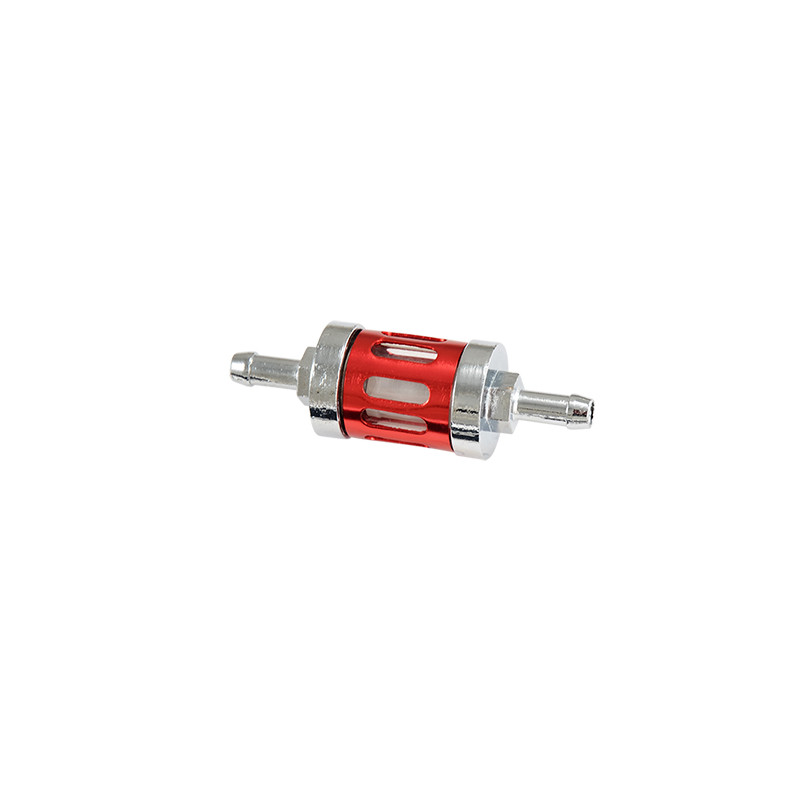 FILTRE ESSENCE TUN'R TRANSPARENT / CHROME INSERT ALU CNC ROUGE CYLINDRIQUE (D8) Filtres sur le site du spécialiste des deux r...