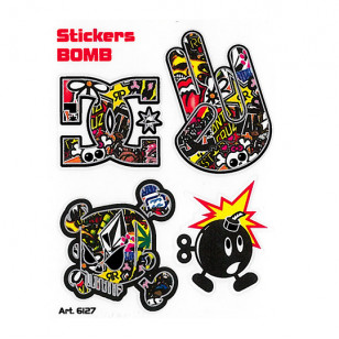 AUTOCOLLANT BOMBING MIX (10X12CM) SCOOTER sur le site du spécialiste des deux roues O-TAKET.COM