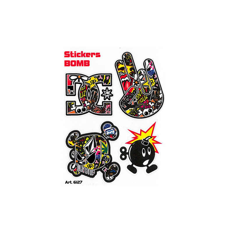 AUTOCOLLANT BOMBING MIX (10X12CM) SCOOTER sur le site du spécialiste des deux roues O-TAKET.COM