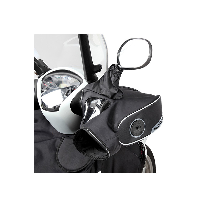 MANCHON MAXI SCOOTER TUCANO NOIR GUIDON AVEC RETRO AC/SS STABILISATEUR (COMPA. VOIR INFO PHOTO) Manchons sur le site du spéci...