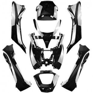 CARROSSERIE MAXI SCOOTER TUN'R KIT ADAPT. 125 / 300 / 400 / 500 MP3 2008-2013 NOIR BRILLANT (8 PCS) Carrosseries sur le site ...