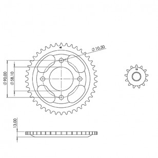 KIT CHAINE AFAM ADAPT. 125 MASH SEVENTY FIVE EURO4 2017→ 428 13X42 (DEMULT. ORIGINE) Kits chaînes sur le site du spécialiste ...