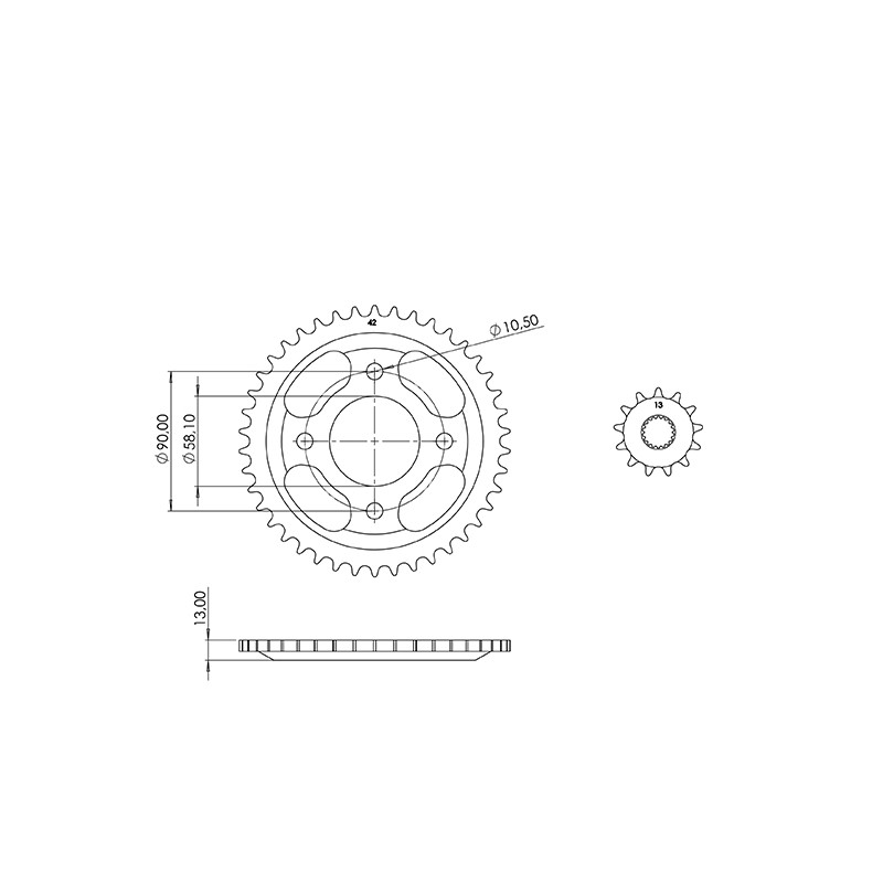 KIT CHAINE AFAM ADAPT. 125 MASH SEVENTY FIVE EURO4 2017→ 428 13X42 (DEMULT. ORIGINE) Kits chaînes sur le site du spécialiste ...