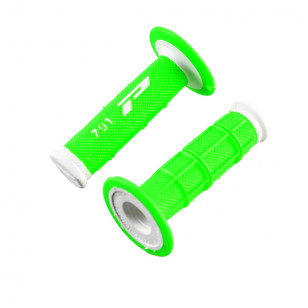 REVETEMENT/POIGNEE PROGRIP 791 BLANC/VERT FLUO (PR) DOUBLE DENSITE 115MM Revêtements et Poignées sur le site du spécialiste d...