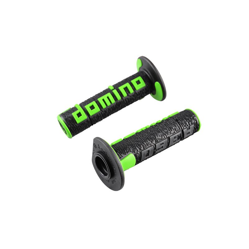REVETEMENT/POIGNEE DOMINO A360 NOIR/VERT (PR) Revêtements et Poignées sur le site du spécialiste des deux roues O-TAKET.COM