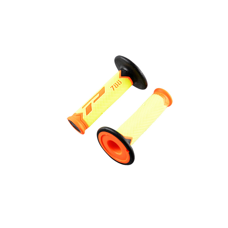 REVETEMENT/POIGNEE PROGRIP 788 ORANGE FLUO/JAUNE FLUO/NOIR (PR) TRIPLE DENSITE 115MM Revêtements et Poignées sur le site du s...