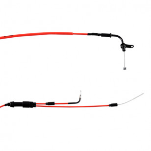 TRANSMISSION / CABLE GAZ MOTO DOPPLER TEFLON ADAPT. RIEJU MRT / MRX / SMX / RRX / TANGO / RS3 - ROUGE Câbles et Transmissions...