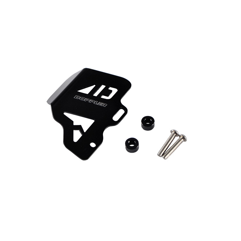 PLATINE PROTECTION ALU MAITRE CYLINDRE FREIN ARRIERE MECABOITE DOPPLER NOIR ENTRAXE 40-50 Maîtres cylindres sur le site du sp...