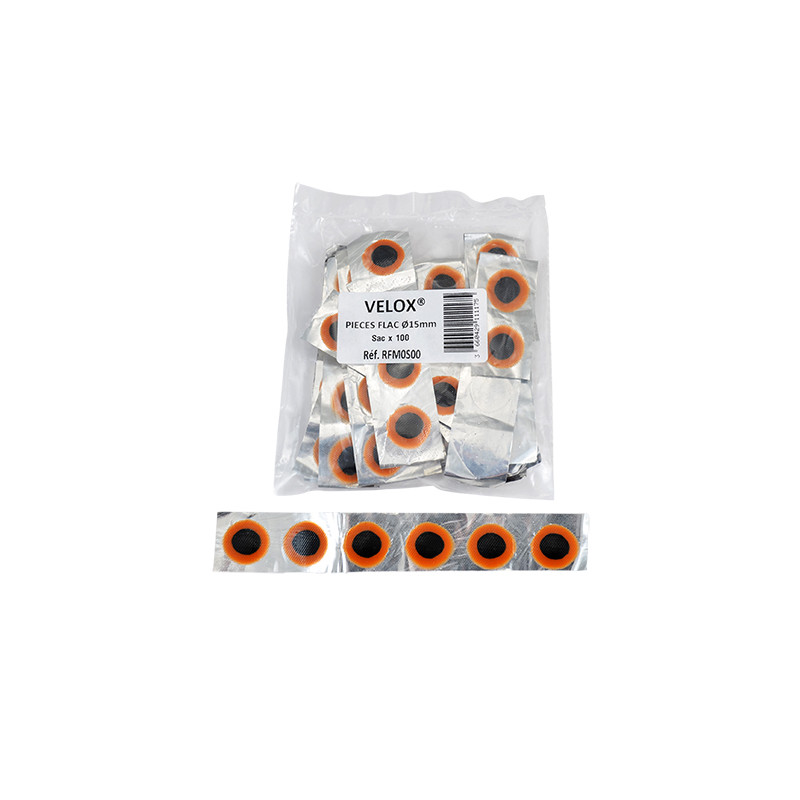 NECESSAIRE REP/RUSTINE VELOX RONDE D15MM (SACHET 100 PIECES) ATELIER sur le site du spécialiste des deux roues O-TAKET.COM