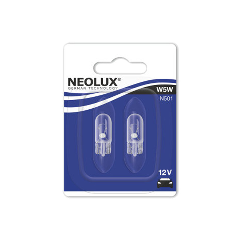 LAMPE/AMPOULE 12V 5W (W5W) WEDGE NEOLUX TEMOIN T10 (W2.1X9.5D) CULOT DE VERRE BLISTER X2 SCOOTER sur le site du spécialiste d...