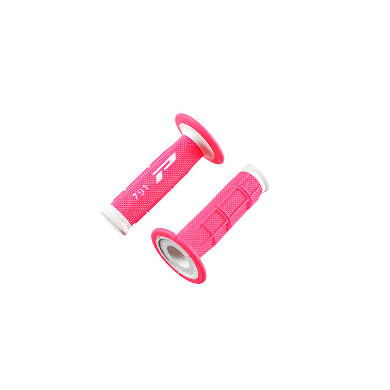 REVETEMENT/POIGNEE PROGRIP 791 BLANC/FUSHIA (PR) DOUBLE DENSITE 115MM Revêtements et Poignées sur le site du spécialiste des ...