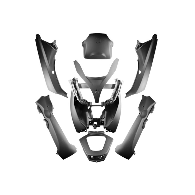 CARROSSERIE MAXI SCOOTER TUN'R KIT ADAPT. 125 / 300 / 400 / 500 MP3 2008-2012 NOIR MAT (8 PCS) Carrosseries sur le site du sp...