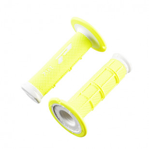 REVETEMENT/POIGNEE PROGRIP 791 BLANC/JAUNE FLUO (PR) DOUBLE DENSITE 115MM Revêtements et Poignées sur le site du spécialiste ...